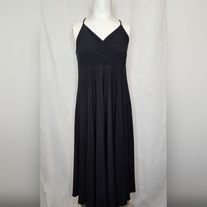 Max and Cleo Black Sleeveless Empire Waist A-Line Dress Size L